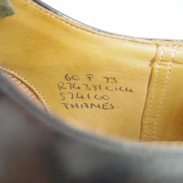 美品★チャーチ 60F/UK6【貴重★73ラスト/コンサル同仕様】THAMES/ストレートチップ/ポリッシュドバインダーカーフ/黒/Church's★g646