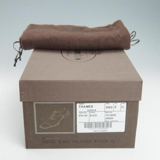 美品★チャーチ 60F/UK6【貴重★73ラスト/コンサル同仕様】THAMES/ストレートチップ/ポリッシュドバインダーカーフ/黒/Church's★g646