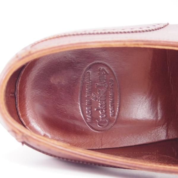 極上★クロケット&ジョーンズ 6.5E【ハンドグレードライン★SELBORNE/358ラスト】セミブローグ/カーフ/茶/メンズ/Crockett&Jones★g647
