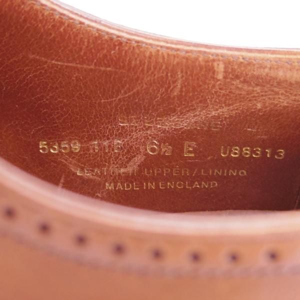 極上★クロケット&ジョーンズ 6.5E【ハンドグレードライン★SELBORNE/358ラスト】セミブローグ/カーフ/茶/メンズ/Crockett&Jones★g647