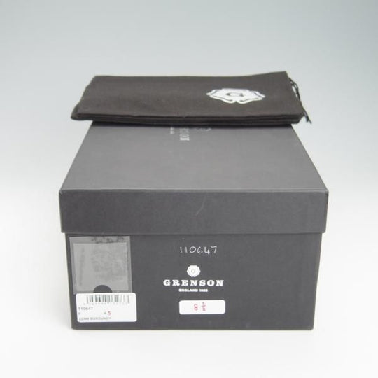 美品★(英)グレンソン 8.5F【モデル定価￥74,800-★LONDON/ロンドン】ストレートチップ/カーフ/赤茶/BURGUNDY/メンズ/GRENSON★g648