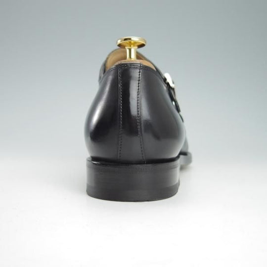 美品★(伊)サントーニ SIZE 8【上級★グッドイヤーウェルテッド製法/14713】DUKEラスト/ダブルモンク/黒/Santoni★g650