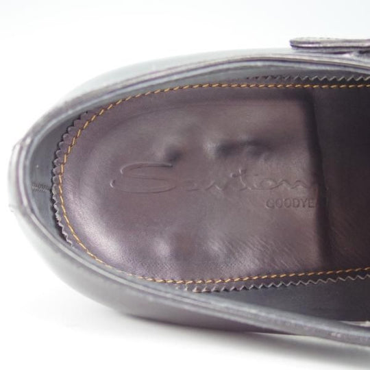 美品★(伊)サントーニ SIZE 8【上級★グッドイヤーウェルテッド製法/14713】DUKEラスト/ダブルモンク/黒/Santoni★g650