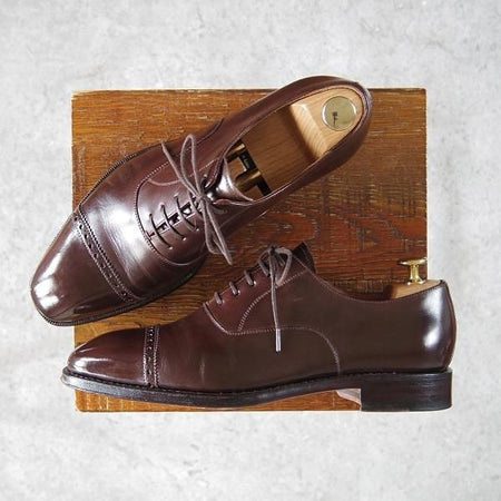 極上★(スペイン製)YANKO/ヤンコ SIZE 6【グッドイヤーウェルテッド製法★パンチドキャップトゥ/14727】カーフ/濃茶/メンズ★g651