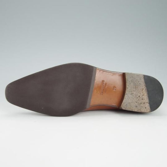 美品★(スペイン製)マグナーニ SIZE 39【★ボロネーゼ製法/オックスフォードシューズ】16614/カーフ/茶/メンズ/MAGNANNI★g652