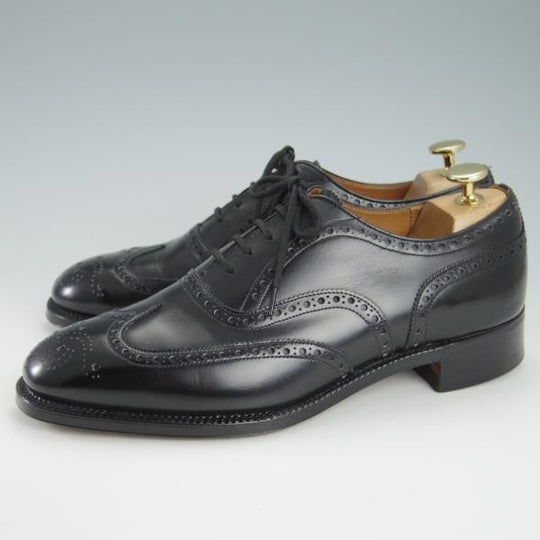 極美品★チャーチ 65F/UK6.5【旧チャーチ★73ラスト/CHETWYND/チェットウィンド】3都市ロゴ/フルブローグ/カーフ/黒/Church's★g659