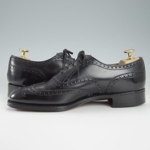 極美品★チャーチ 65F/UK6.5【旧チャーチ★73ラスト/CHETWYND/チェットウィンド】3都市ロゴ/フルブローグ/カーフ/黒/Church's★g659