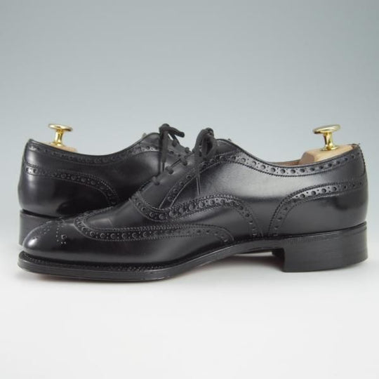 極美品★チャーチ 65F/UK6.5【旧チャーチ★73ラスト/CHETWYND/チェットウィンド】3都市ロゴ/フルブローグ/カーフ/黒/Church's★g659