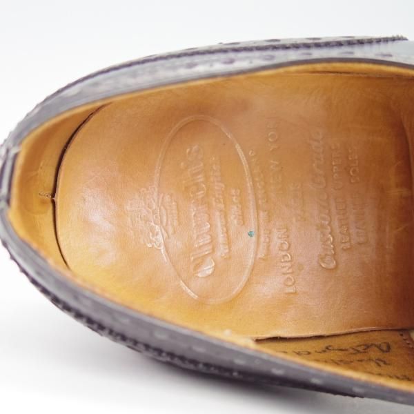 極美品★チャーチ 65F/UK6.5【旧チャーチ★73ラスト/CHETWYND/チェットウィンド】3都市ロゴ/フルブローグ/カーフ/黒/Church's★g659