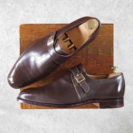 ★(英)アルフレッド・サージェント 8F【貴重★(米)Jプレス別注/J.PRESS】99ラスト/モンクストラップ/濃茶/メンズ/Alfred Sargent★g664