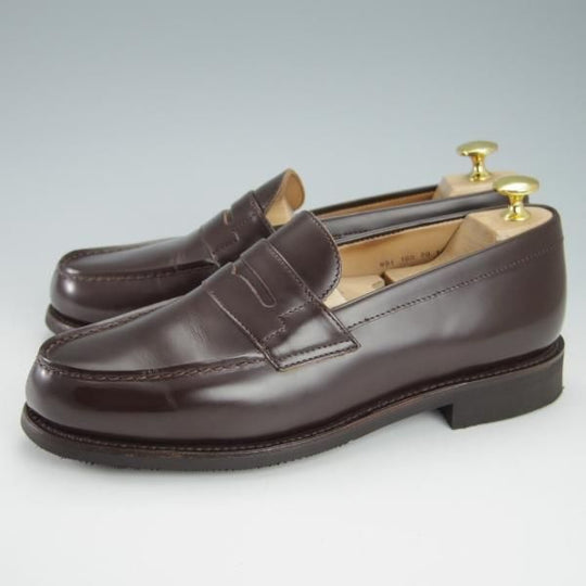 極美品★(英)アルフレッド・サージェント UK6.5【貴重★(仏)BOWEN別注/コインローファー】濃茶/メンズ/Alfred Sargent★g665