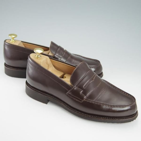 極美品★(英)アルフレッド・サージェント UK6.5【貴重★(仏)BOWEN別注/コインローファー】濃茶/メンズ/Alfred Sargent★g665