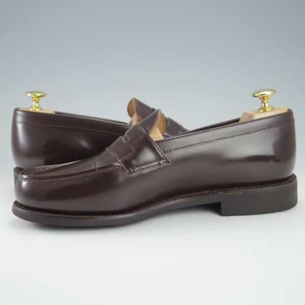 極美品★(英)アルフレッド・サージェント UK6.5【貴重★(仏)BOWEN別注/コインローファー】濃茶/メンズ/Alfred Sargent★g665