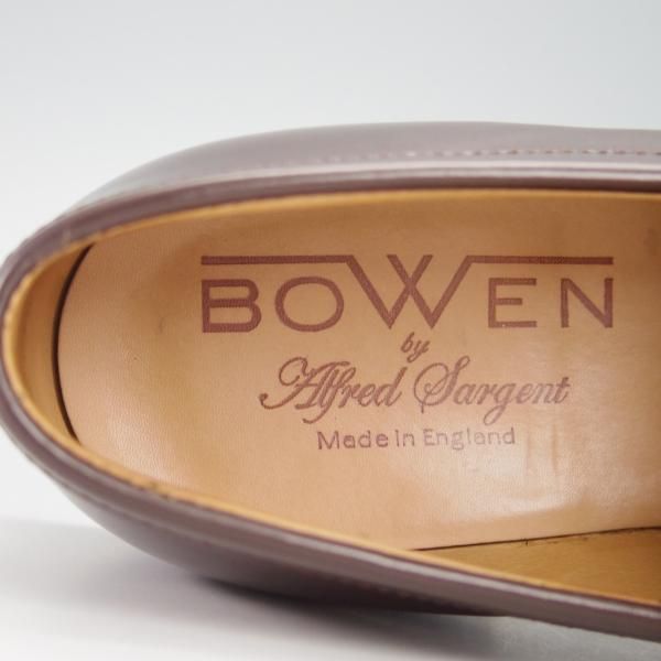 極美品★(英)アルフレッド・サージェント UK6.5【貴重★(仏)BOWEN別注/コインローファー】濃茶/メンズ/Alfred Sargent★g665