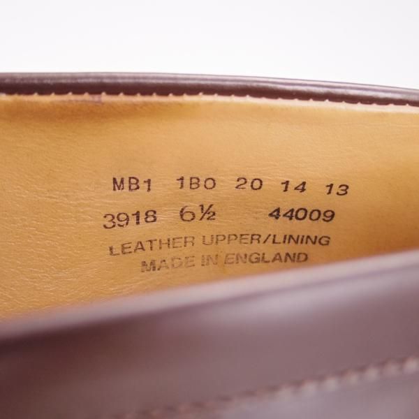 極美品★(英)アルフレッド・サージェント UK6.5【貴重★(仏)BOWEN別注/コインローファー】濃茶/メンズ/Alfred Sargent★g665