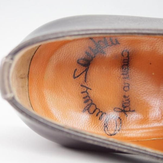 ★(伊)サントーニ 5.5F【貴重★ブラック〜グレーパティーヌ/10229】ダブルモンク/カーフ/黒/灰/メンズ/Santoni★g666