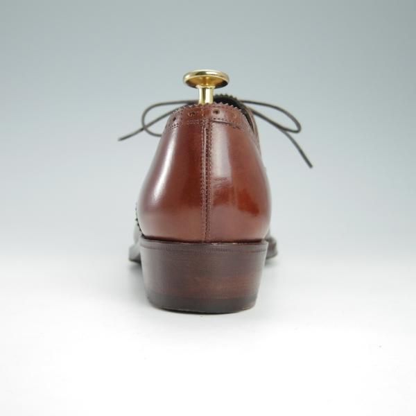 極美品★Perfetto/ペルフェット SIZE 6.5【グッドイヤーウェルテッド製法★PF-1015HK/セミブローグ】カーフ/茶/メンズ ★g668