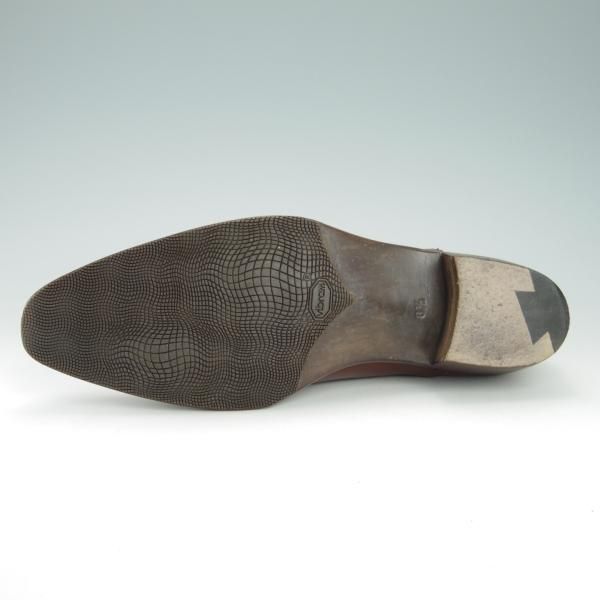 極美品★Perfetto/ペルフェット SIZE 6.5【グッドイヤーウェルテッド製法★PF-1015HK/セミブローグ】カーフ/茶/メンズ ★g668