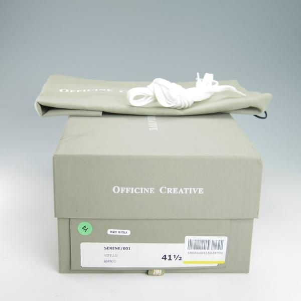 未使用★(伊製)オフィチーネ・クリエイティブ SIZE 41.5【定価7万円程度★スニーカー/SERENE】白/カーフ/OFFICINE CREATIVE★g669