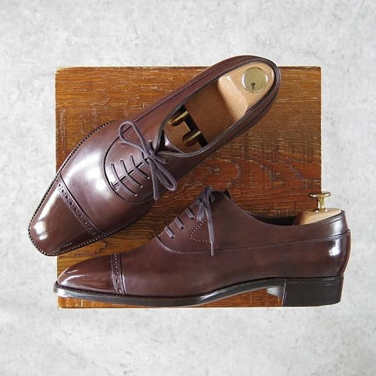 ほぼ試着程度★Yohei Fukuda/ヨウヘイ フクダ 6.5E【定価￥264,000-★Celeste/セレスト】17ラスト/パンチドキャップトゥ/福田 洋平★g671