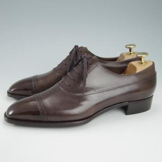 ほぼ試着程度★Yohei Fukuda/ヨウヘイ フクダ 6.5E【定価￥264,000-★Celeste/セレスト】17ラスト/パンチドキャップトゥ/福田 洋平★g671