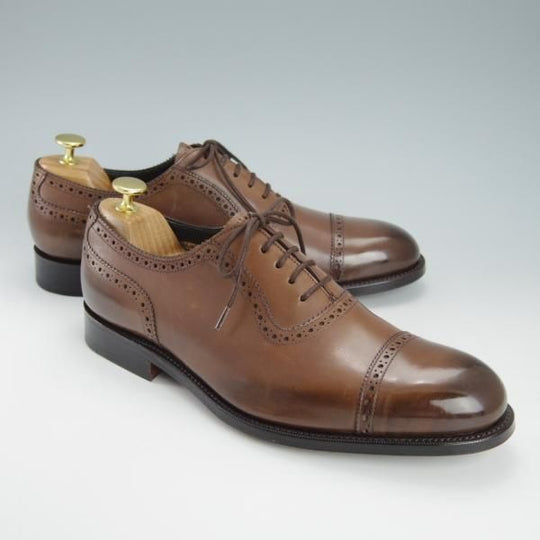 未使用★(英)グレンソン 8F【定価￥93,500-★G-ONEライン/G1/37709】クォーターブローグ/カーフ/茶/メンズ/GRENSON★g688