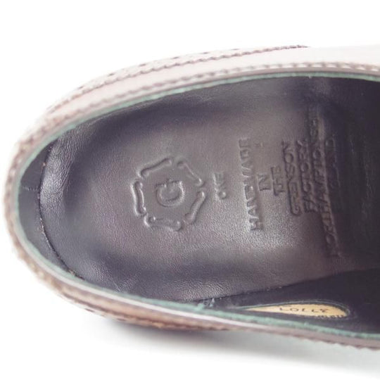 未使用★(英)グレンソン 8F【定価￥93,500-★G-ONEライン/G1/37709】クォーターブローグ/カーフ/茶/メンズ/GRENSON★g688