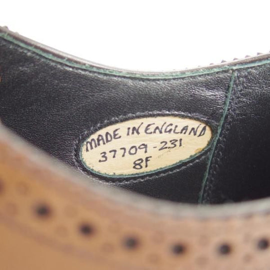 未使用★(英)グレンソン 8F【定価￥93,500-★G-ONEライン/G1/37709】クォーターブローグ/カーフ/茶/メンズ/GRENSON★g688