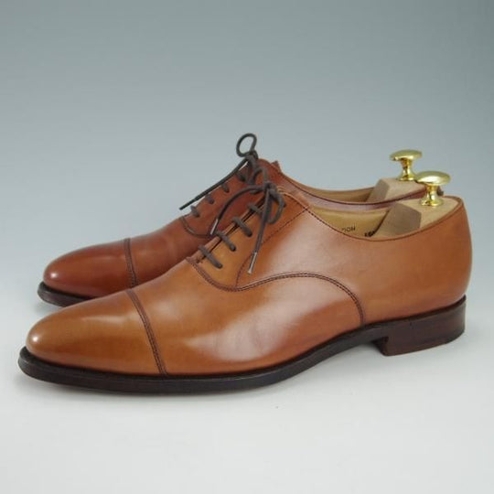 ★クロケット&ジョーンズ 6E【貴重★トレーディングポスト別注/360ラスト/BRANDON】ストレートチップ/カーフ/茶/Crockett&Jones★g690