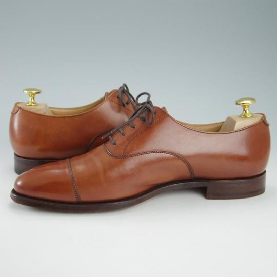 ★クロケット&ジョーンズ 6E【貴重★トレーディングポスト別注/360ラスト/BRANDON】ストレートチップ/カーフ/茶/Crockett&Jones★g690