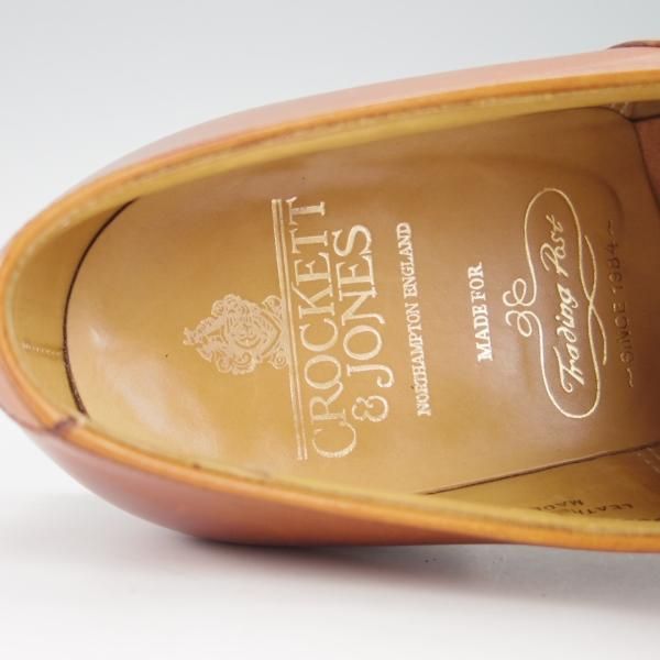 ★クロケット&ジョーンズ 6E【貴重★トレーディングポスト別注/360ラスト/BRANDON】ストレートチップ/カーフ/茶/Crockett&Jones★g690