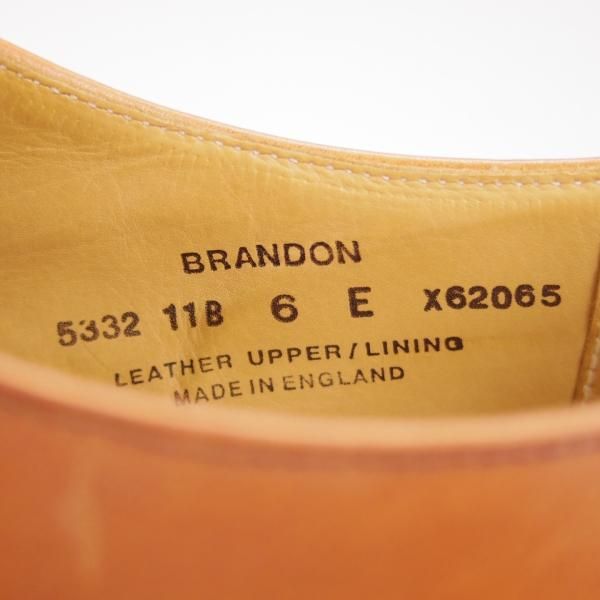 ★クロケット&ジョーンズ 6E【貴重★トレーディングポスト別注/360ラスト/BRANDON】ストレートチップ/カーフ/茶/Crockett&Jones★g690