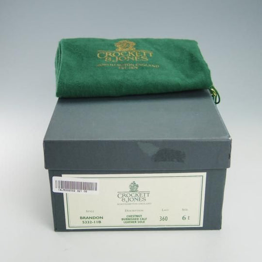 ★クロケット&ジョーンズ 6E【貴重★トレーディングポスト別注/360ラスト/BRANDON】ストレートチップ/カーフ/茶/Crockett&Jones★g690