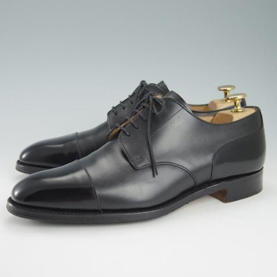 極美品★(英)チーニー 7.5F【★(英)ポールスミス別注/3888ラスト】ストレートチップ/カーフ/黒/メンズ/Paul Smith/CHEANEY★g693