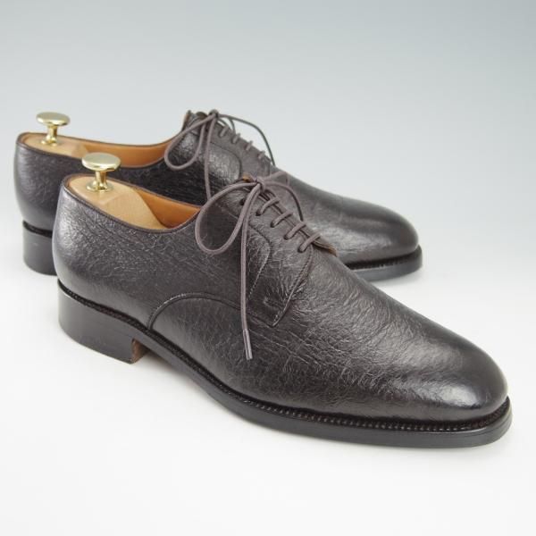 極上★J.M.ウェストン 6.5E【貴重★ペッカリー革仕様の製品/556】11ラスト/プレーントゥ/濃茶/メンズ/Weston/ウエストン★g695