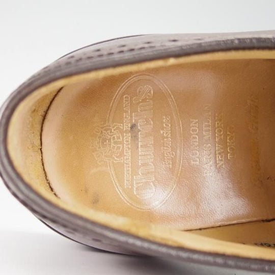 極上★チャーチ 65F/UK6.5【定価￥137,500-★ダイナイトソール仕様/GRAFTON R】グラフトン/173ラスト/フルブローグ/濃茶/Church's★g697