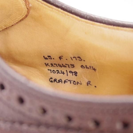 極上★チャーチ 65F/UK6.5【定価￥137,500-★ダイナイトソール仕様/GRAFTON R】グラフトン/173ラスト/フルブローグ/濃茶/Church's★g697