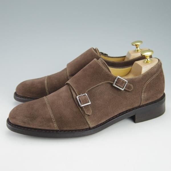 極美品★パラブーツ SIZE 6.5【モデル定価￥83,600-★VIVALDI/ダブルモンク】アクティブソール/スエード/茶/メンズ/Paraboot★g701