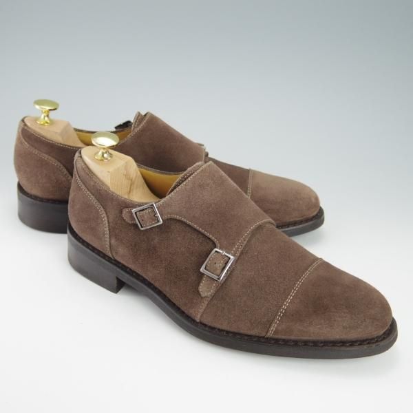 極美品★パラブーツ SIZE 6.5【モデル定価￥83,600-★VIVALDI/ダブルモンク】アクティブソール/スエード/茶/メンズ/Paraboot★g701