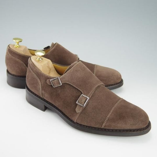 極美品★パラブーツ SIZE 6.5【モデル定価￥83,600-★VIVALDI/ダブルモンク】アクティブソール/スエード/茶/メンズ/Paraboot★g701