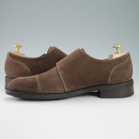 極美品★パラブーツ SIZE 6.5【モデル定価￥83,600-★VIVALDI/ダブルモンク】アクティブソール/スエード/茶/メンズ/Paraboot★g701