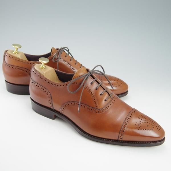 極美品★(スペイン製)CARMINA/カルミナ SIZE 9【定価￥72,600-★グッドイヤーウェルテッド製法/INCAラスト】80251/セミブローグ/茶★g703
