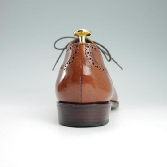 極美品★(スペイン製)CARMINA/カルミナ SIZE 9【定価￥72,600-★グッドイヤーウェルテッド製法/INCAラスト】80251/セミブローグ/茶★g703