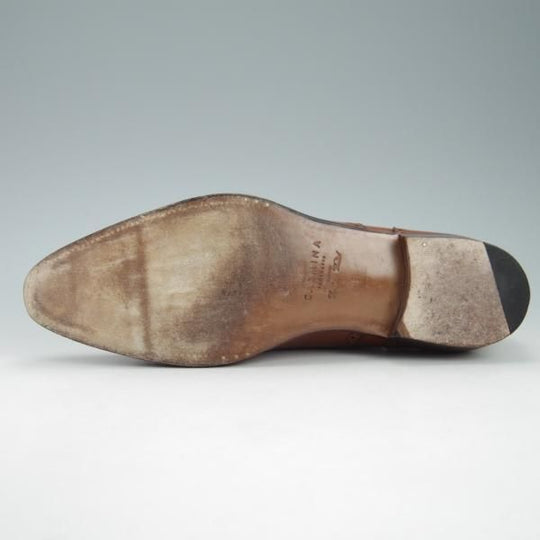 極美品★(スペイン製)CARMINA/カルミナ SIZE 9【定価￥72,600-★グッドイヤーウェルテッド製法/INCAラスト】80251/セミブローグ/茶★g703