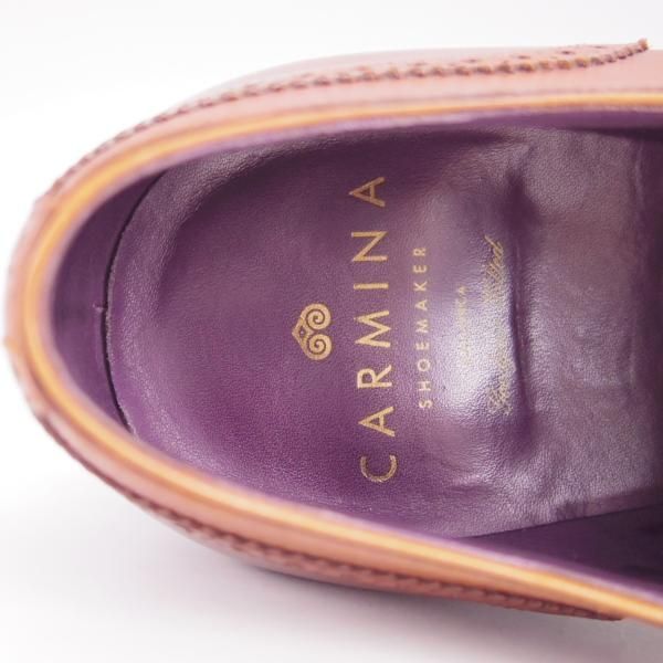 極美品★(スペイン製)CARMINA/カルミナ SIZE 9【定価￥72,600-★グッドイヤーウェルテッド製法/INCAラスト】80251/セミブローグ/茶★g703