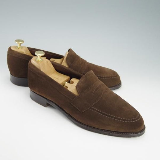 極美品★(英)チーニー 8F【モデル定価￥74,800-★アーバンリサーチ別注/CANNON】277ラスト/コインローファー/スエード/CHEANEY★g704