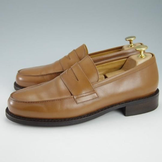 極美品★パラブーツ SIZE 7【定価￥77,000-★アドニス/ADONIS】ギャラクシーソール/コインローファー/カーフ/薄茶/Paraboot★g705