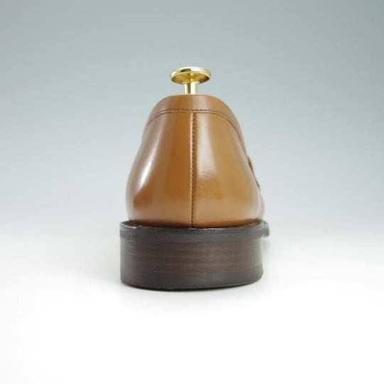 極美品★パラブーツ SIZE 7【定価￥77,000-★アドニス/ADONIS】ギャラクシーソール/コインローファー/カーフ/薄茶/Paraboot★g705