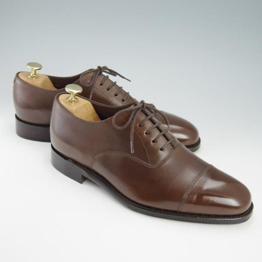 極美品★(英)Loake/ローク 6F【グッドイヤーウェルテッド製法★ALDWYCH/ストレートチップ】カーフ/濃茶/メンズ★g707