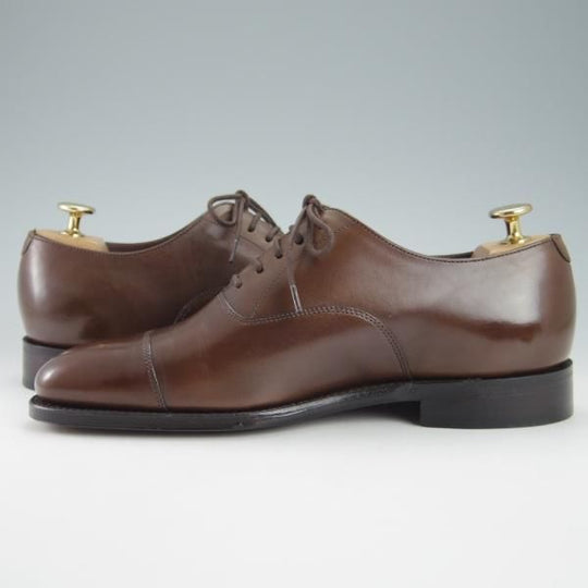 極美品★(英)Loake/ローク 6F【グッドイヤーウェルテッド製法★ALDWYCH/ストレートチップ】カーフ/濃茶/メンズ★g707